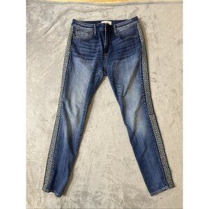 DRIFTWOOD Blue Skinny Jeans with Black Pattern